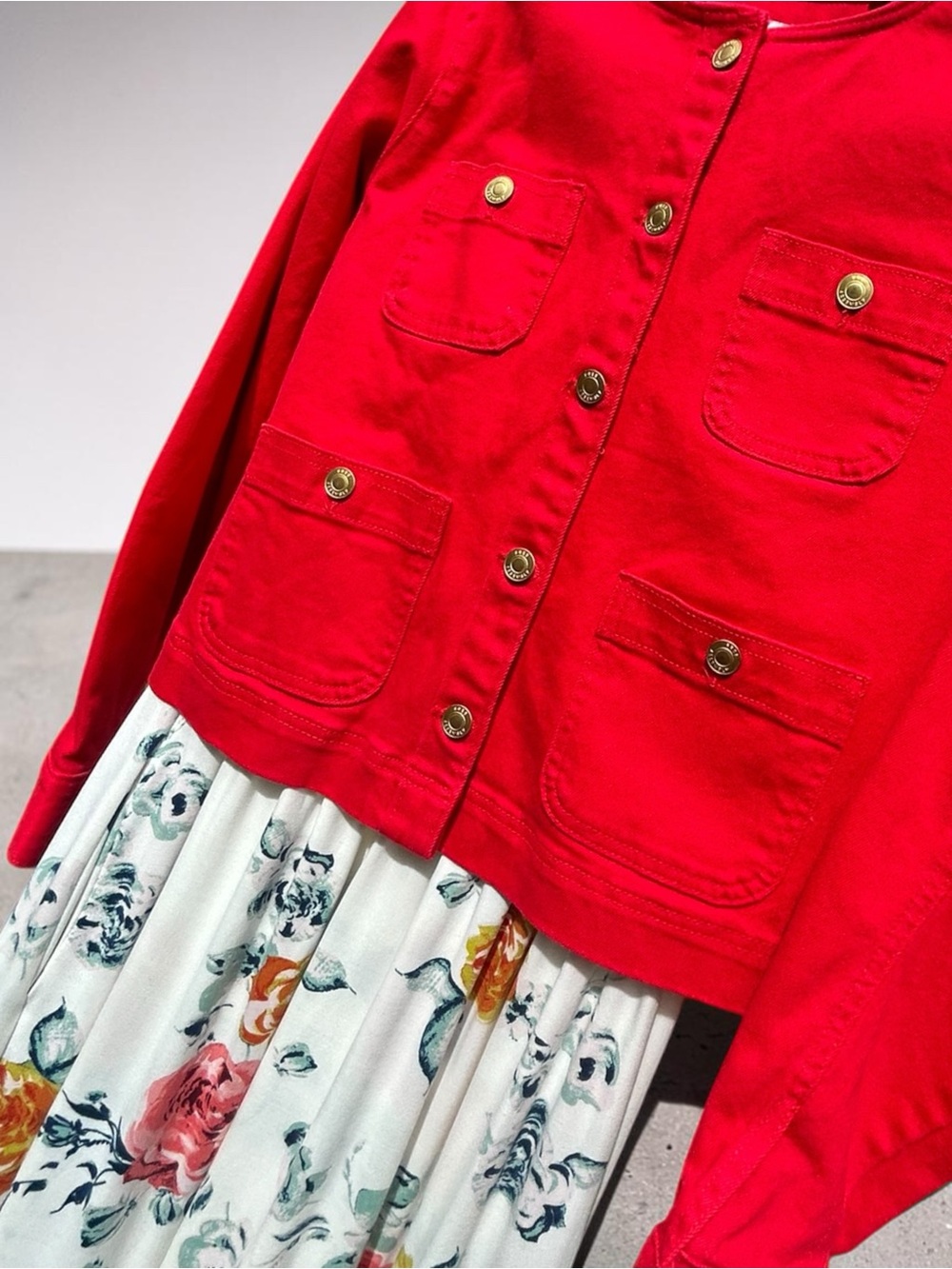 Free Assembly Red Jean Jacket - Picture 6 of 9